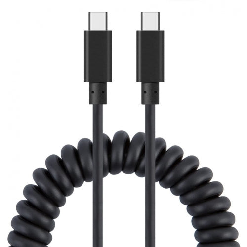 Coiled Cable USB-C to TYPE-C Fast Charger Cord Power