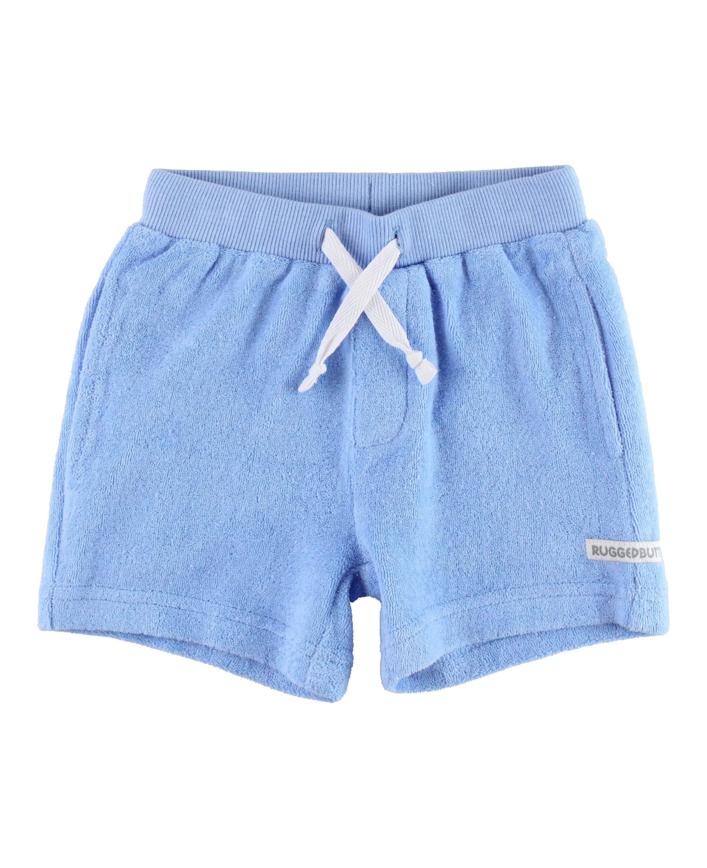 Cornflower Blue Terry Knit Casual Shorts