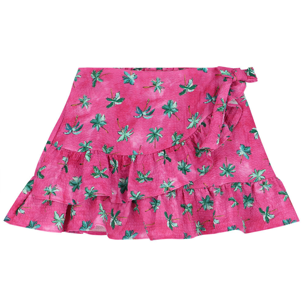 Pink Palm Tree Skirt Set