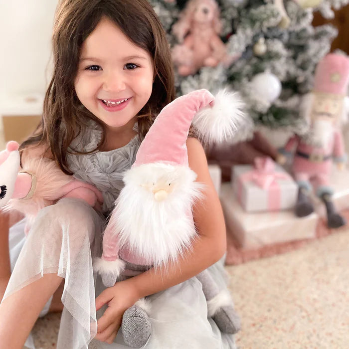 Pink Santa Plush Shelf Sitter