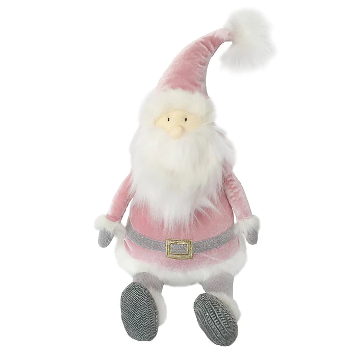 Pink Santa Plush Shelf Sitter