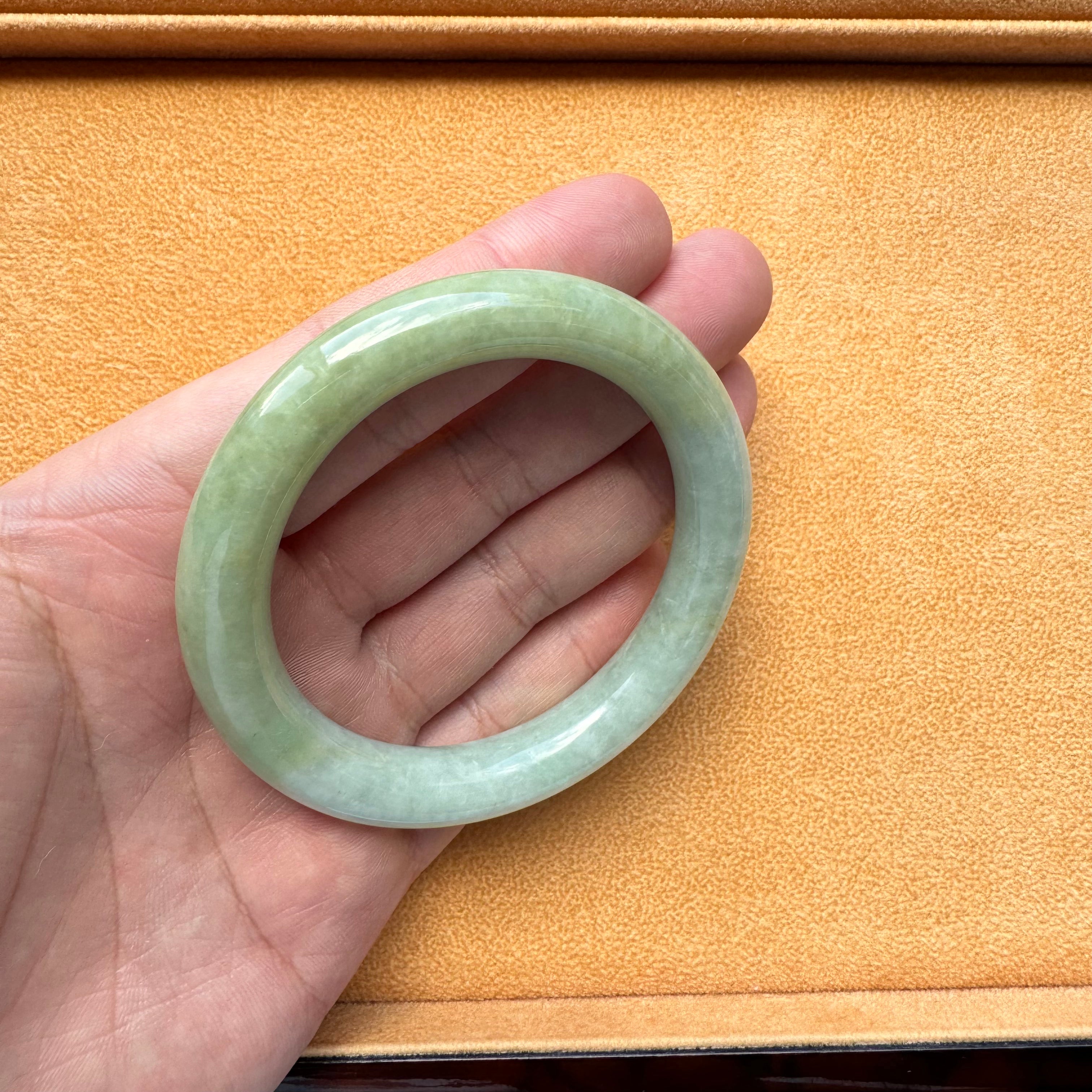 59mm Green Jade Bangle Bracelet