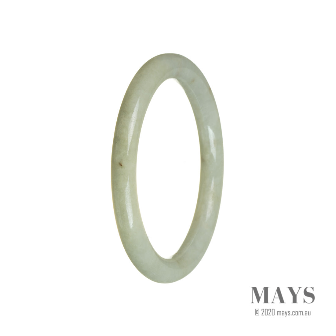 Real Grade A Pale Green Jadeite Jade Bangle - 60mm Oval