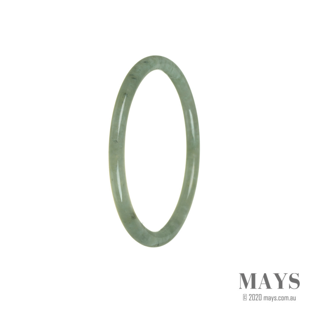 Authentic Grade A Green Burmese Jade Bracelet - 56mm Thin
