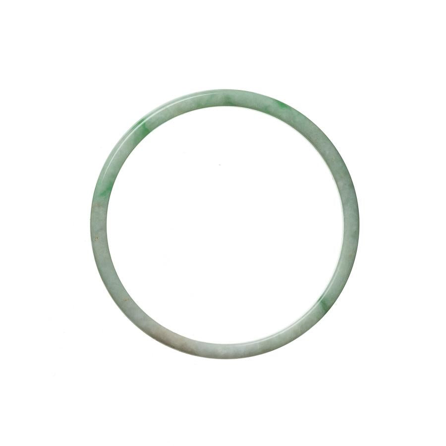 Genuine Untreated Green Jade Bracelet - 53mm Thin