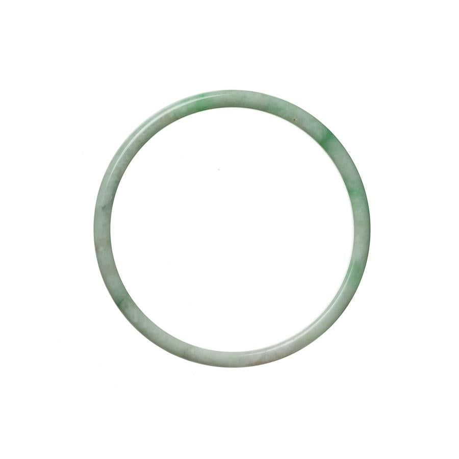 Genuine Untreated Green Jade Bracelet - 53mm Thin