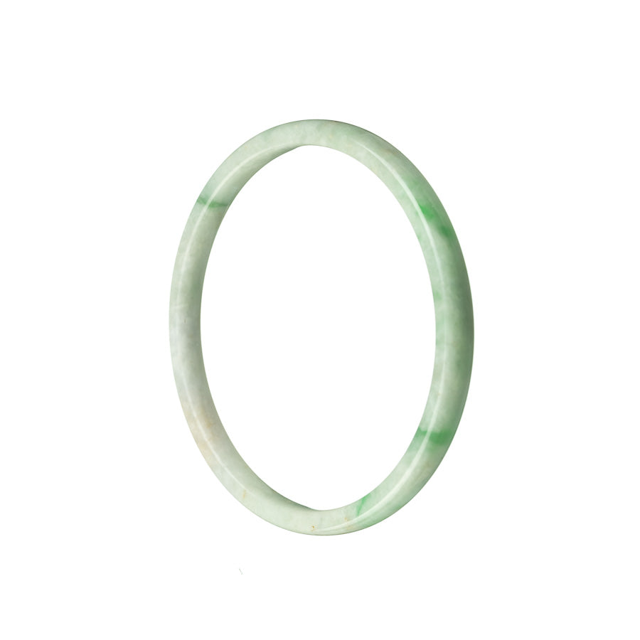 Genuine Untreated Green Jade Bracelet - 53mm Thin