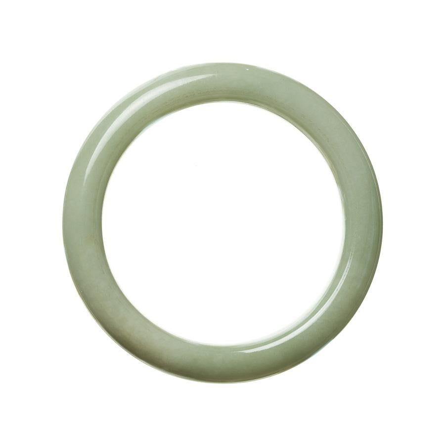 Authentic Grade A Green Jadeite Bracelet - 54mm Semi Round