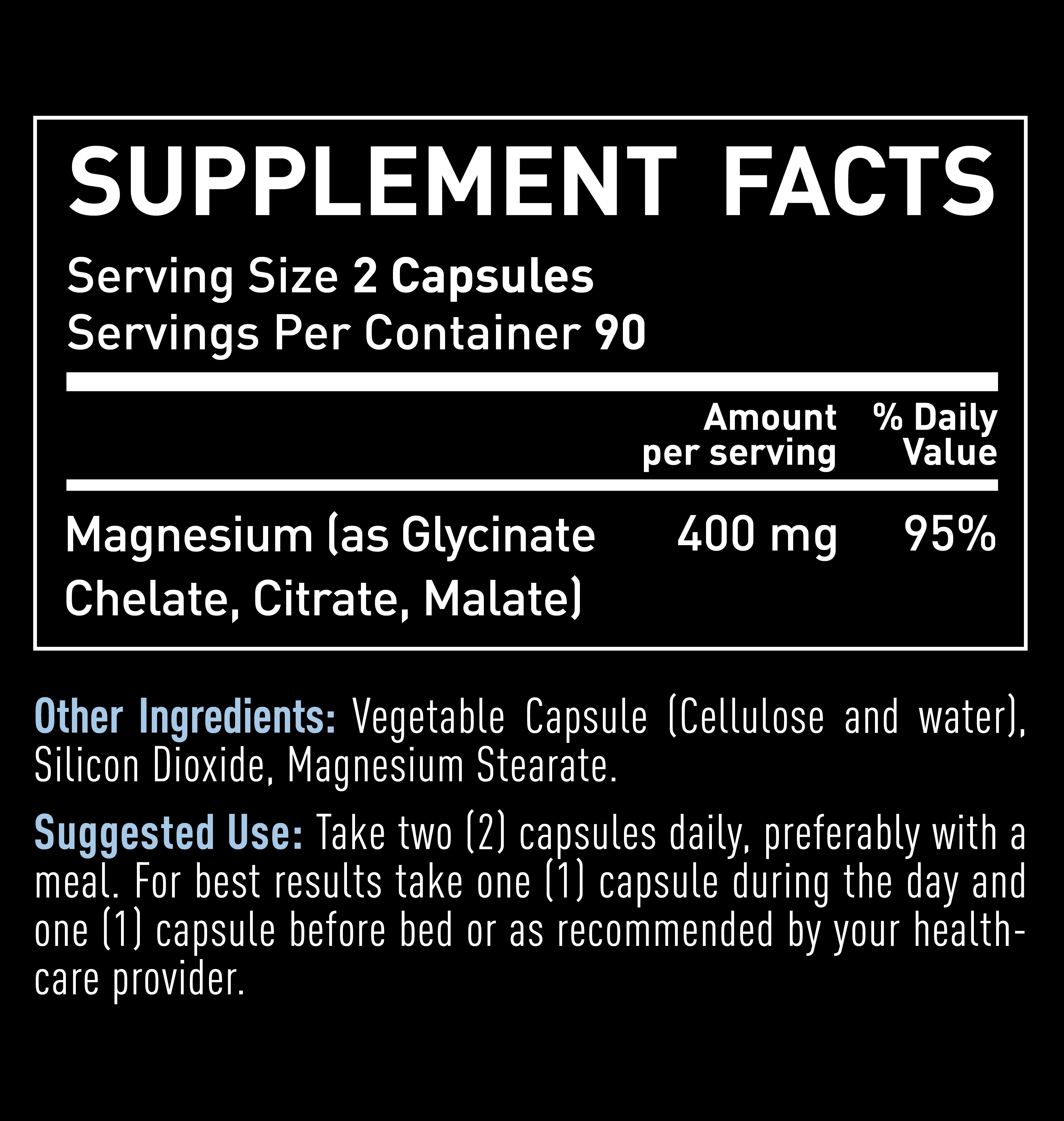 Magnesium Complex with Glycinate, Malate, & Citrate