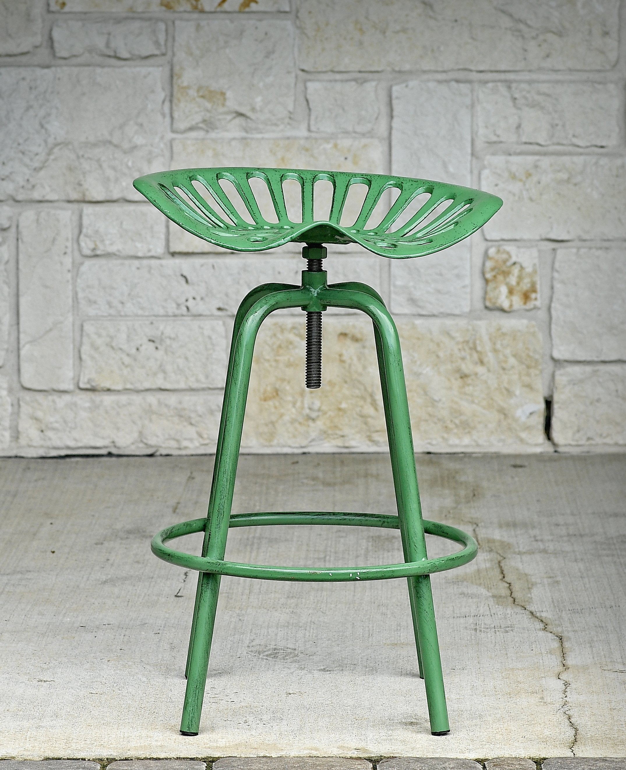 Green Tractor Seat Swivel Stool