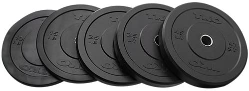 Solid Black Rubber Bumper Plate - 45lb (Sold Individualy)