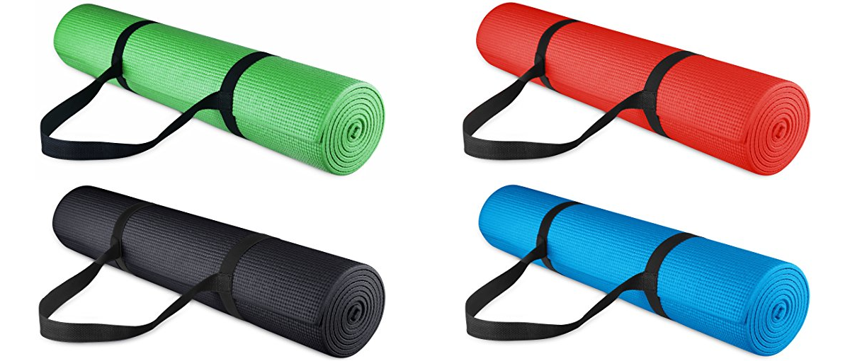 Premium All Purpose High Density Non-Slip Exercise Yoga Mat with Carrying Strap