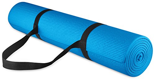 Premium All Purpose High Density Non-Slip Exercise Yoga Mat with Carrying Strap