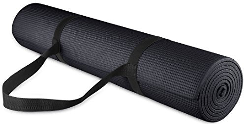 Premium All Purpose High Density Non-Slip Exercise Yoga Mat with Carrying Strap