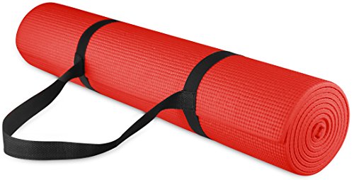 Premium All Purpose High Density Non-Slip Exercise Yoga Mat with Carrying Strap