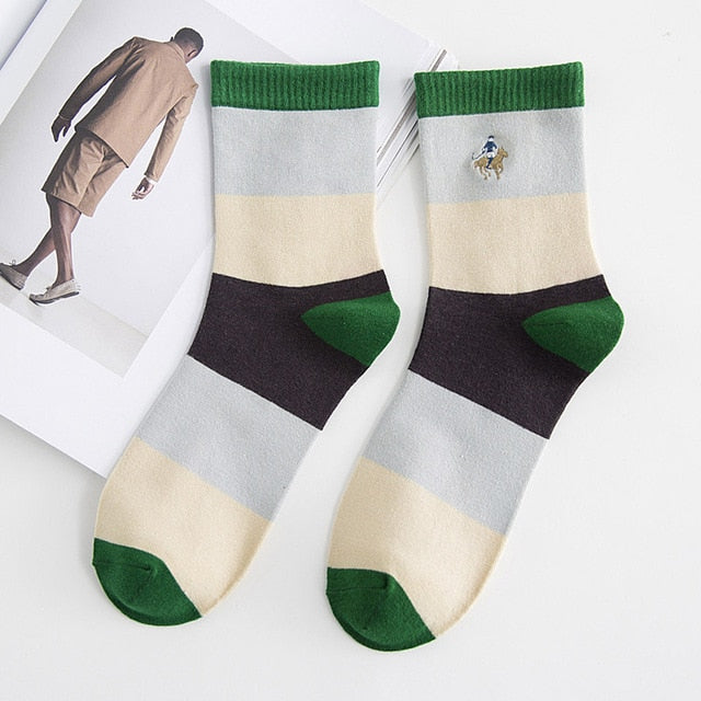 High Quality Fashion Multicolor 5 Pairs Brand PIER POLO Socks