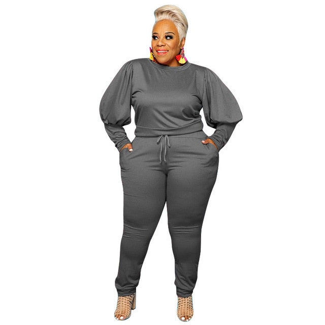 Two Piece Outfits Women Sweatsuit Stretch Top Sweatpants