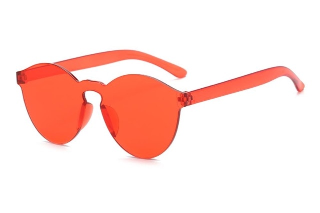 New Fashion Rimless Vintage Round Mirror Sunglasses Women Luxury Brand Original Design Sun Glasses Men/women