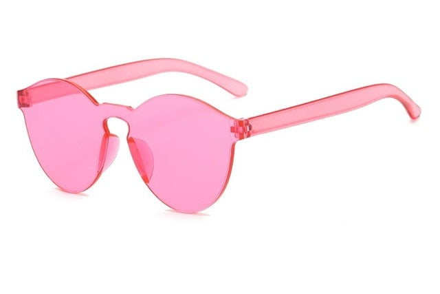 New Fashion Rimless Vintage Round Mirror Sunglasses Women Luxury Brand Original Design Sun Glasses Men/women