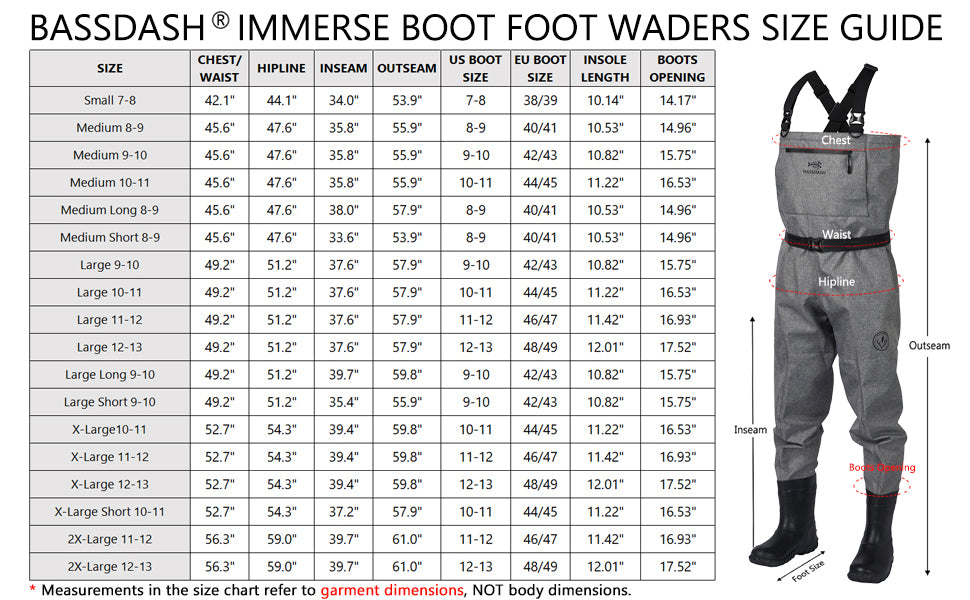Goture Bootfoot Chest Fishing Waders Breathable 100% Waterproof