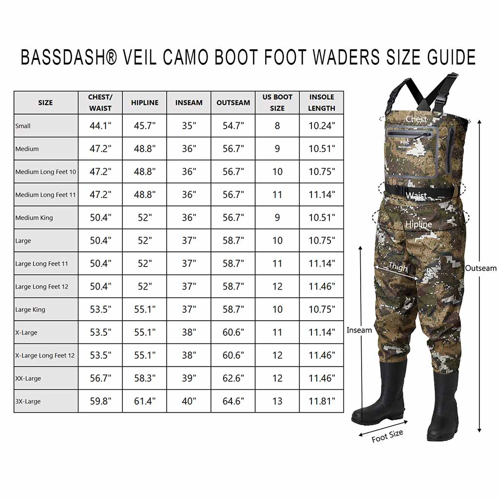 Breathable Camo Waders for Mens Duck Hunting | Bassdash Waders