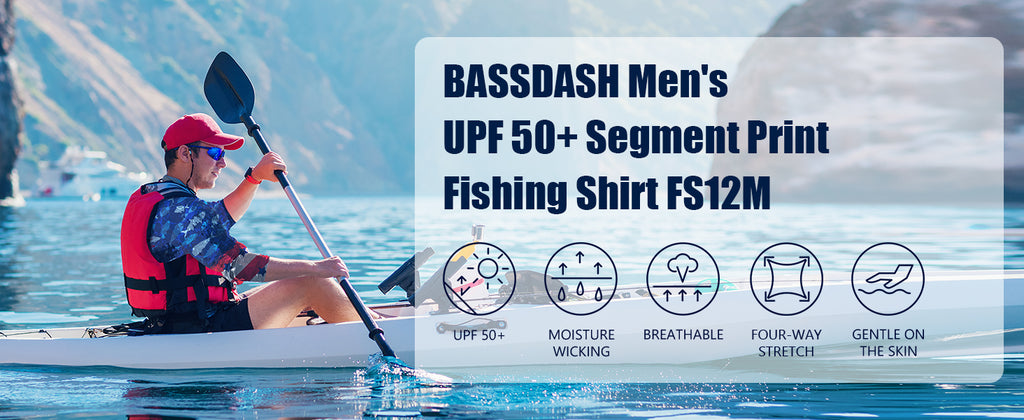 Bassdash Men’s UPF 50+ Camo Fishing Shirt Quick Dry Long Sleeve Kayaking Hiking T-shirts