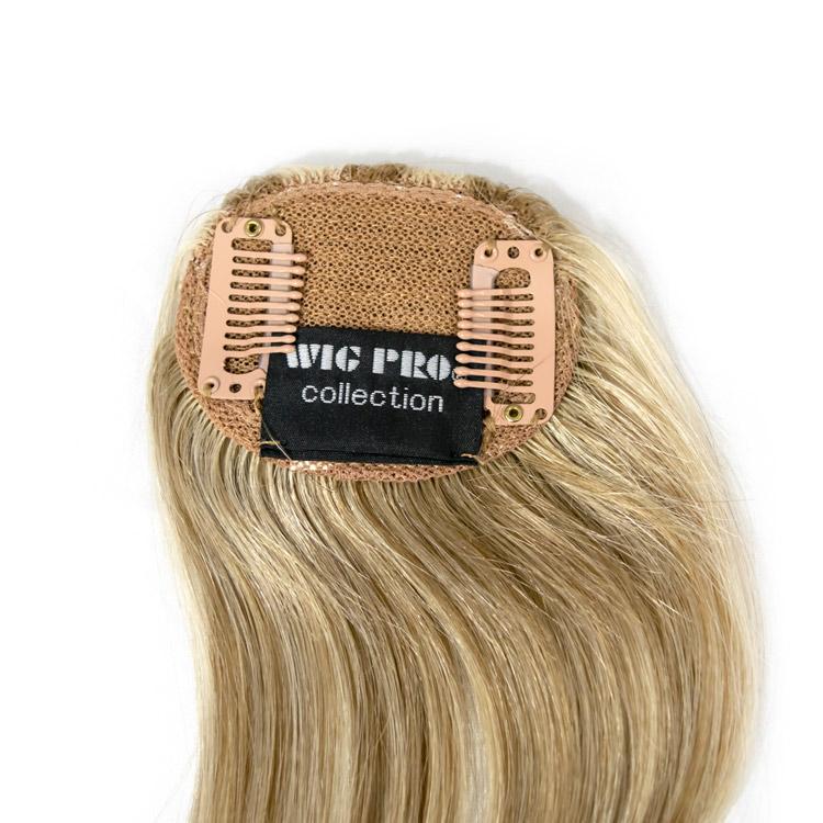 Human Hair Topper With 2 Clips