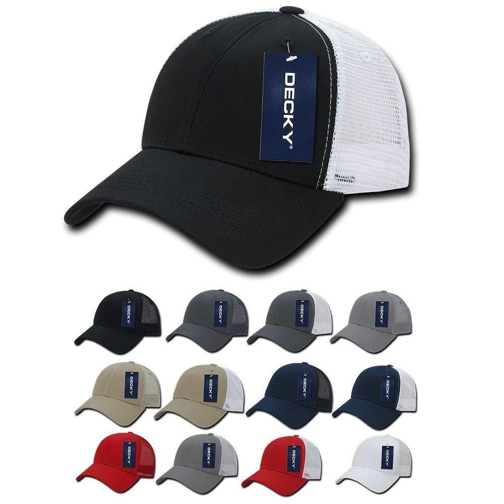 50 Lot Decky 6 Panel Low Crown Mesh Golf Dad Caps Hats Wholesale Blank Bulk
