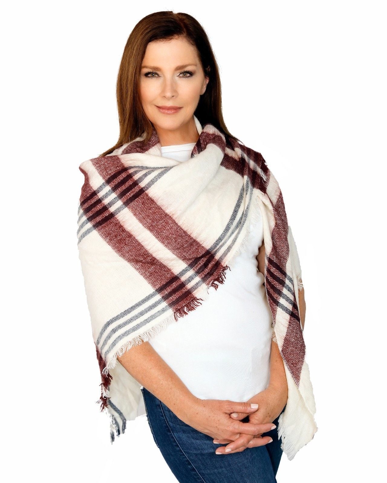 Casaba Womens Warm Winter Scarves Scarf Wraps Shawls Blankets Triangle Plaid