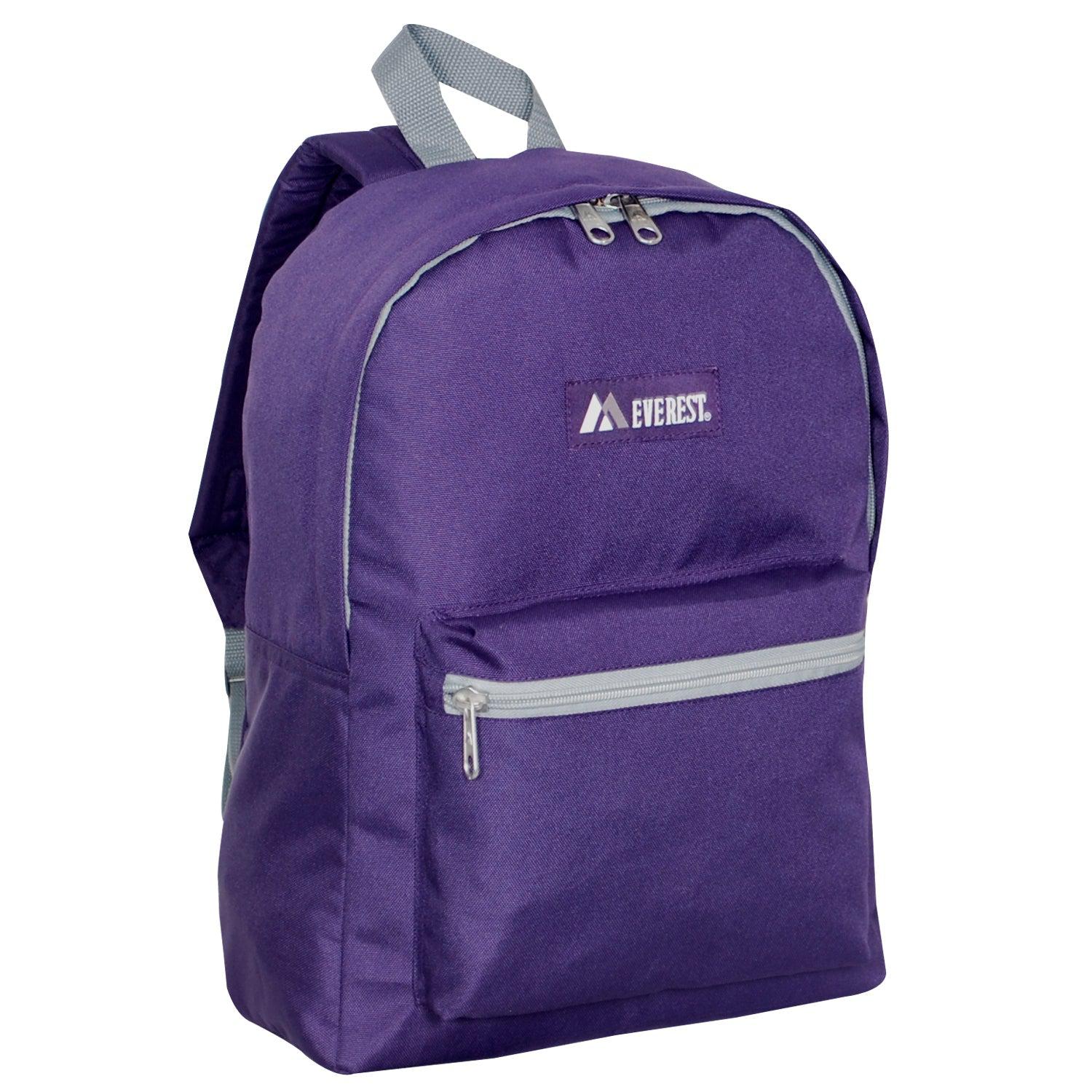 Everest Backpack Book Bag - Back to School Basic Style - Mid-Size