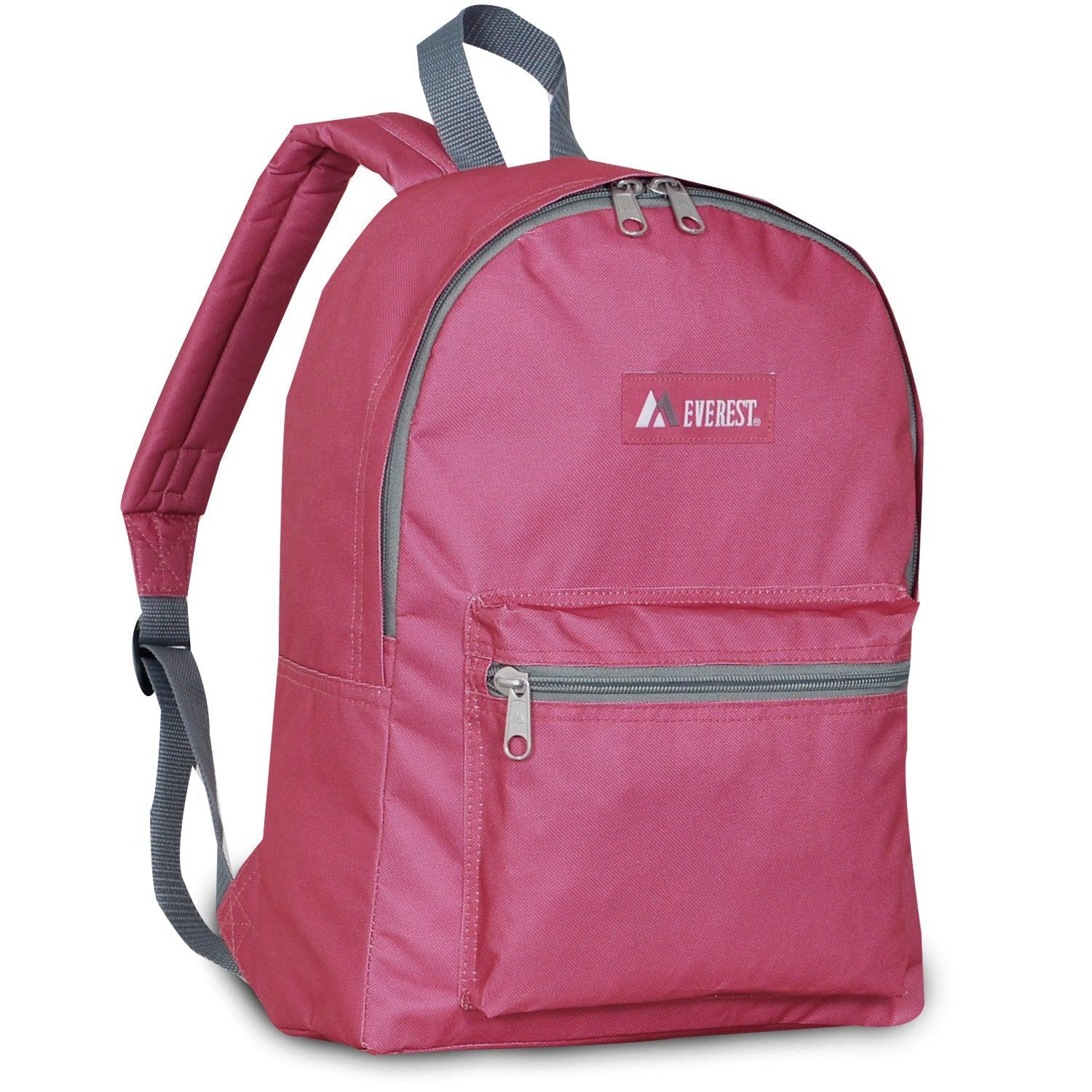 Everest Backpack Book Bag - Back to School Basic Style - Mid-Size