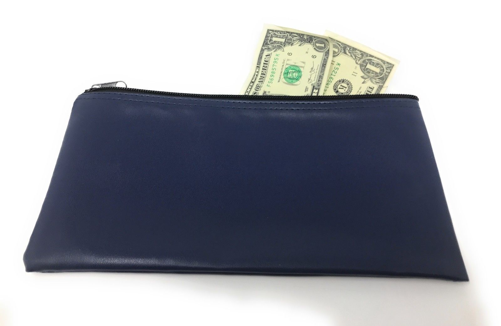 Zippered Bank Bags Deposit Carry Pouch Purse Coins Safe Money Organizer 11 X 5.5