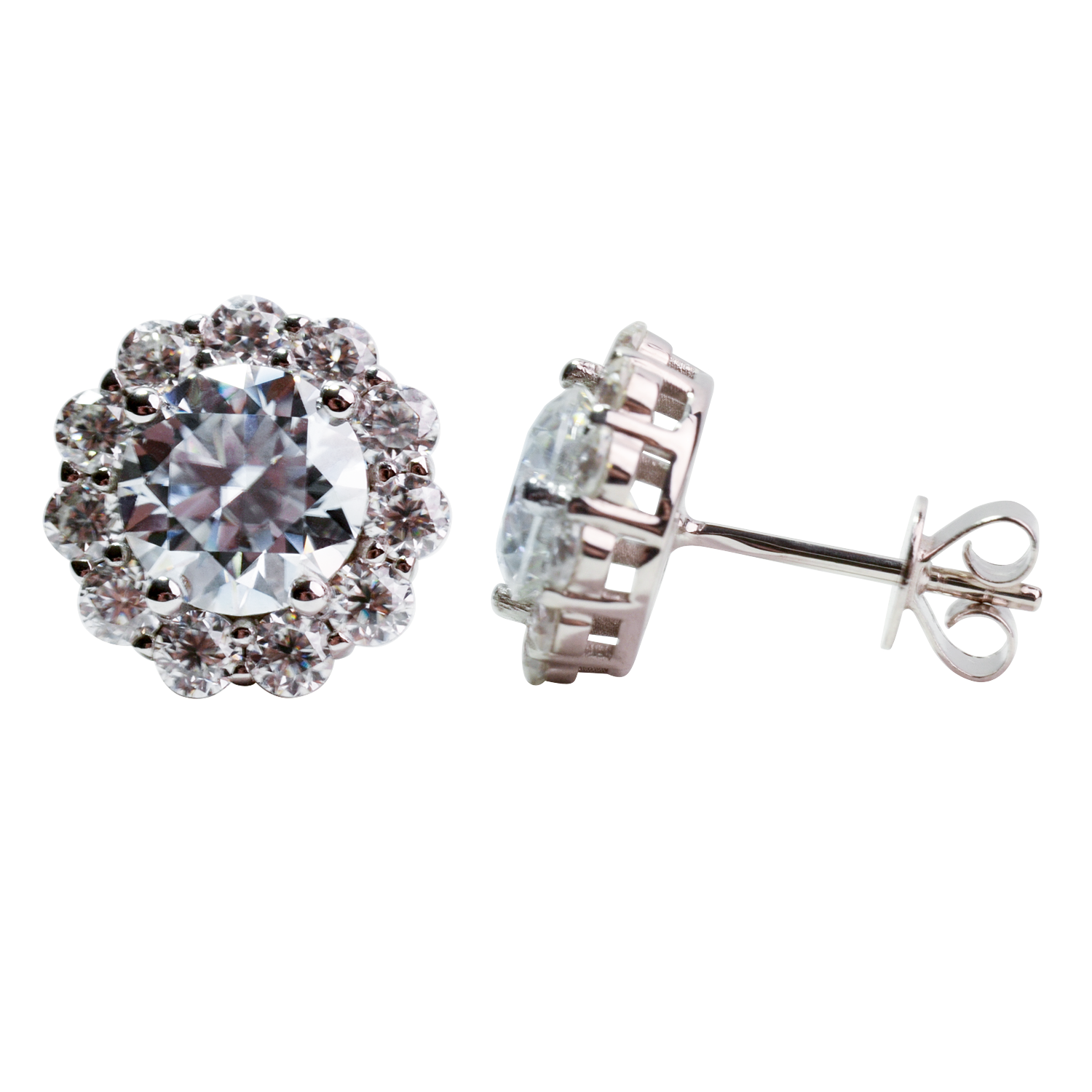 14K Gold 2 TCW Moissanite Earrings