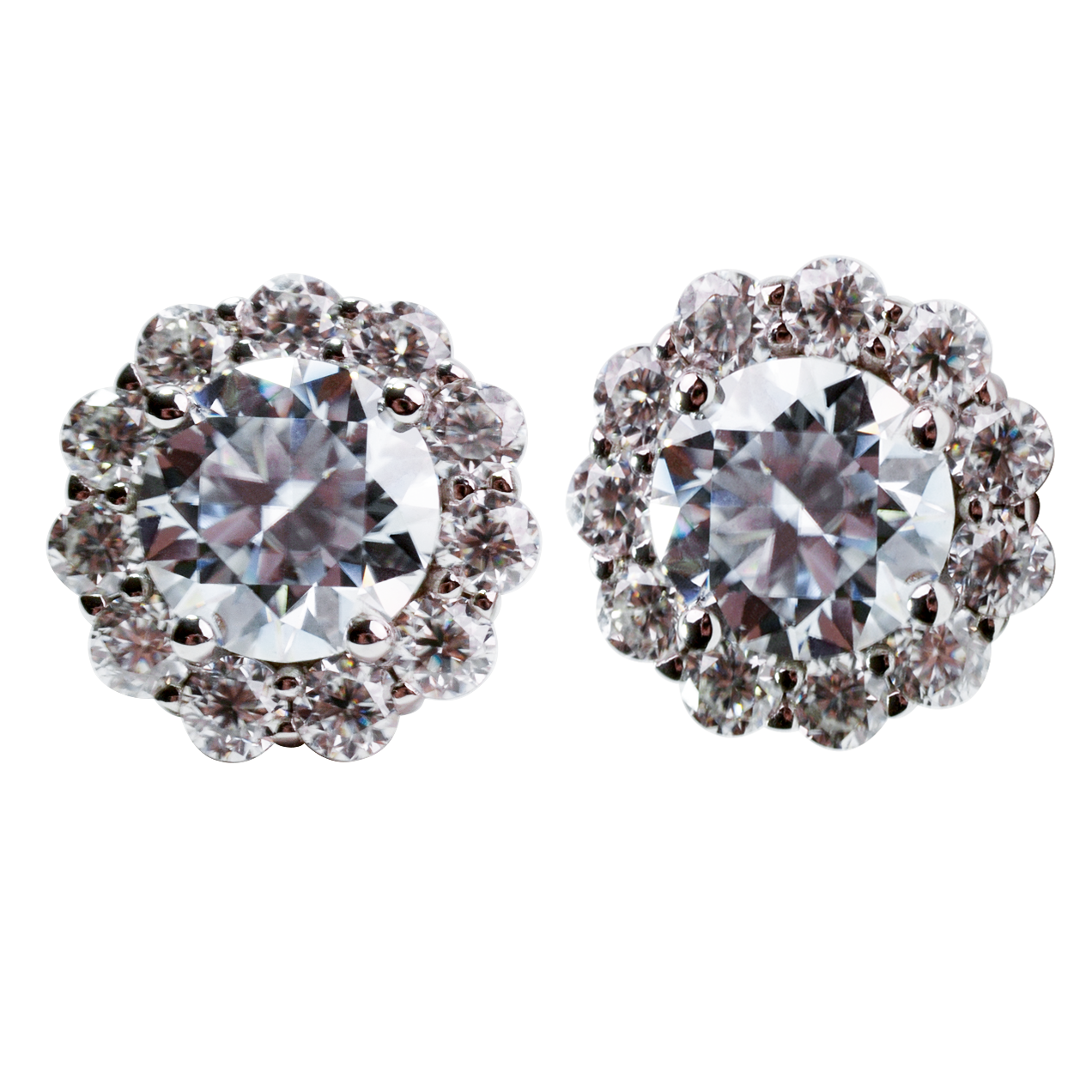 14K Gold 2 TCW Moissanite Earrings