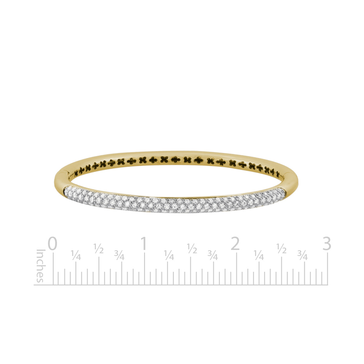 18K Gold Diamond Bangle