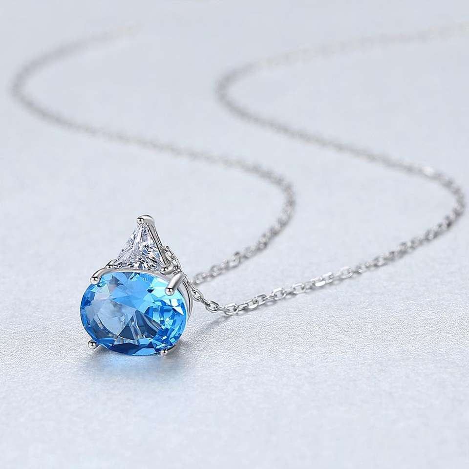 Blue Topaz Simulant Necklace