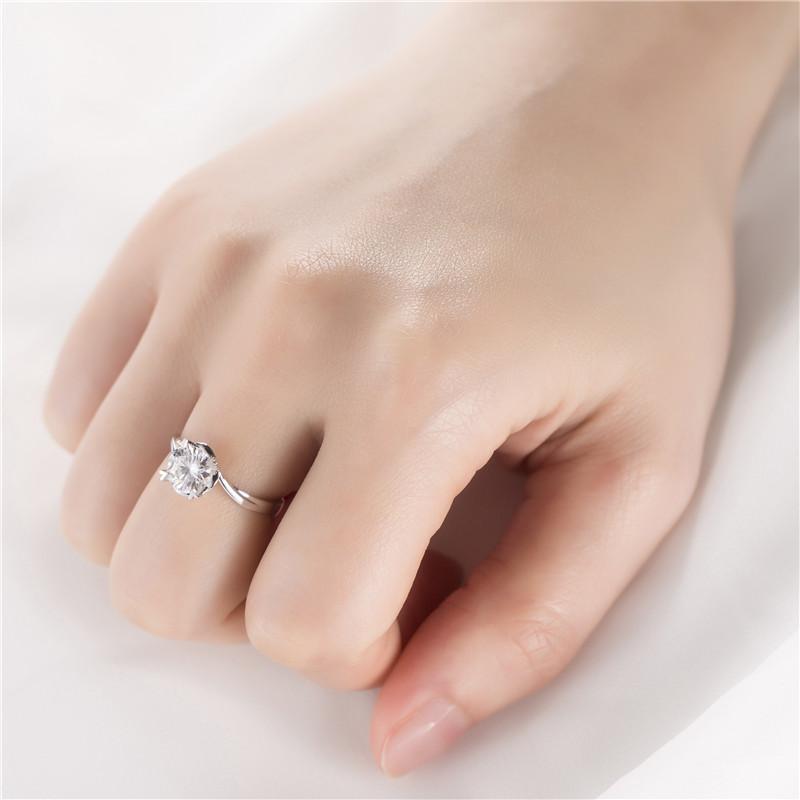 14K Gold 0.3 CT Solitaire Created Diamond Ring