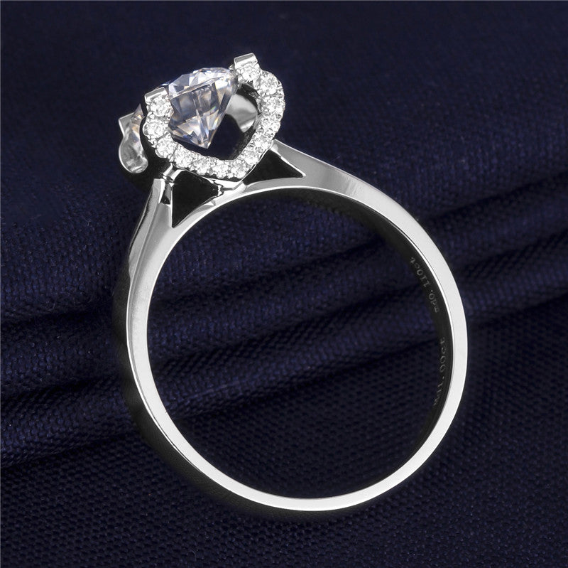 18K Gold 3.0 TCW Created Diamond Engagement Ring