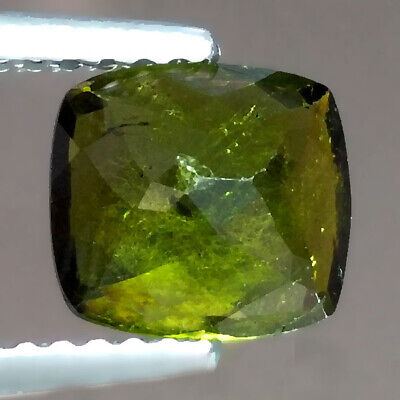 Green Tourmaline 1.59 Carat Cushion Cut Loose Gemstone