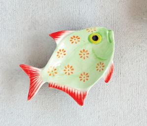 Hand-Painted Fish Dish