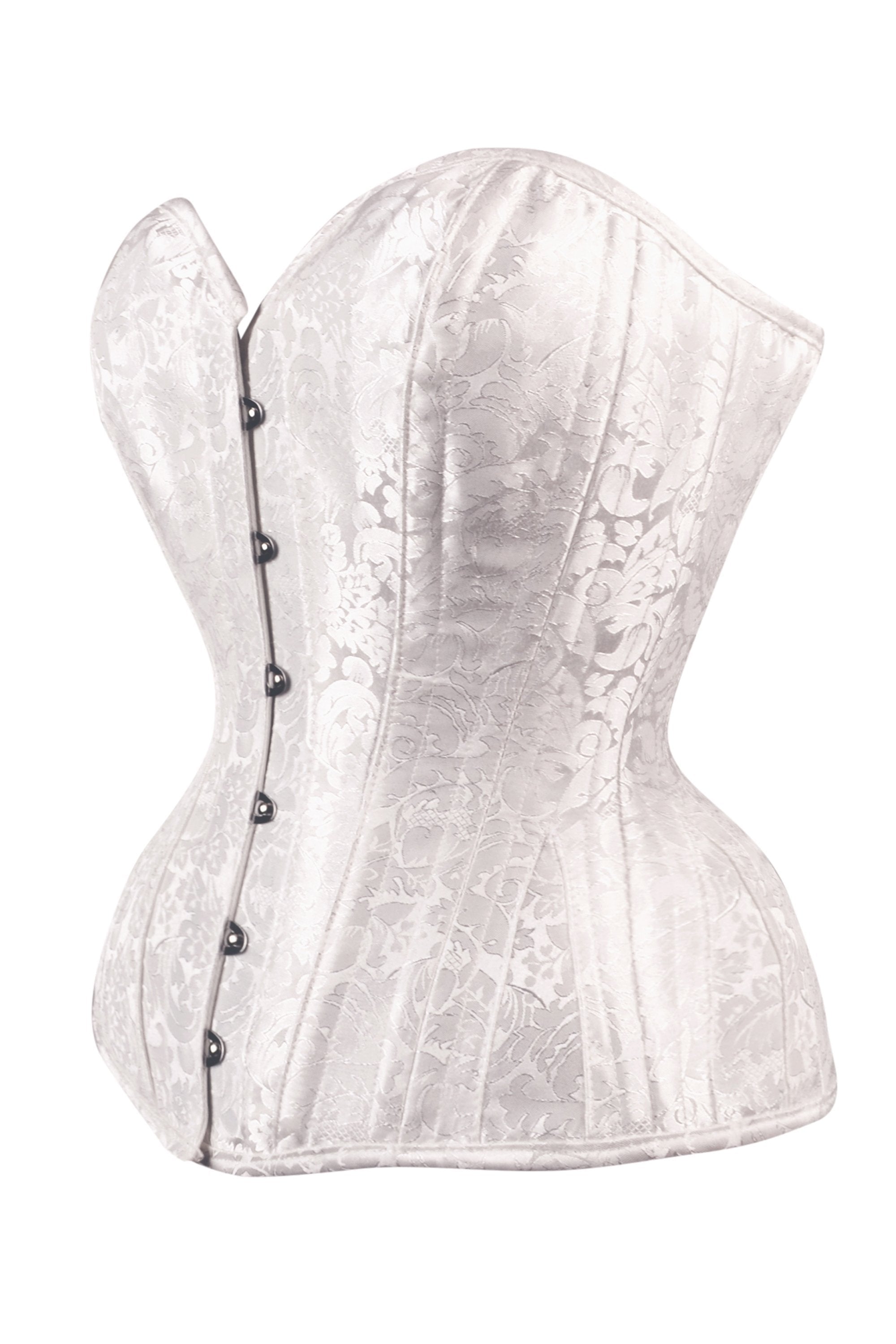 White Brocade Expert Waist Training Corset