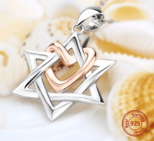 Freemasonic Six-Pointed-Star 925 Sterling Silver Necklace