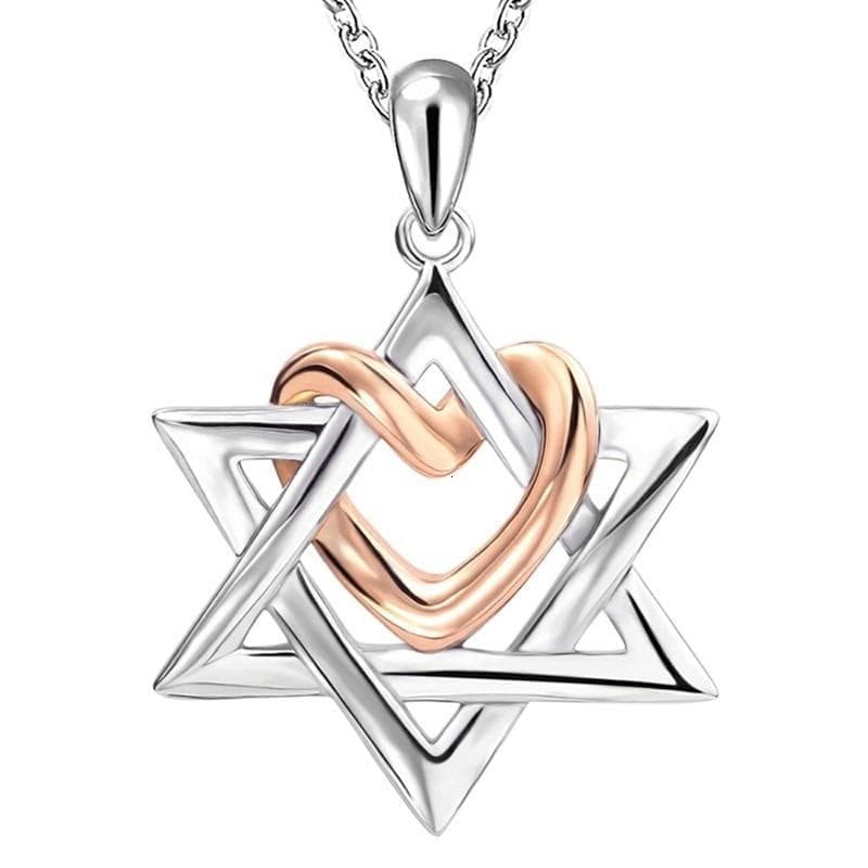 Freemasonic Six-Pointed-Star 925 Sterling Silver Necklace