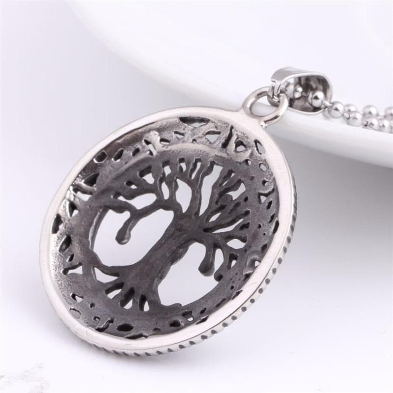 Viking Tree of Yggdrasil Stainless Steel Necklace