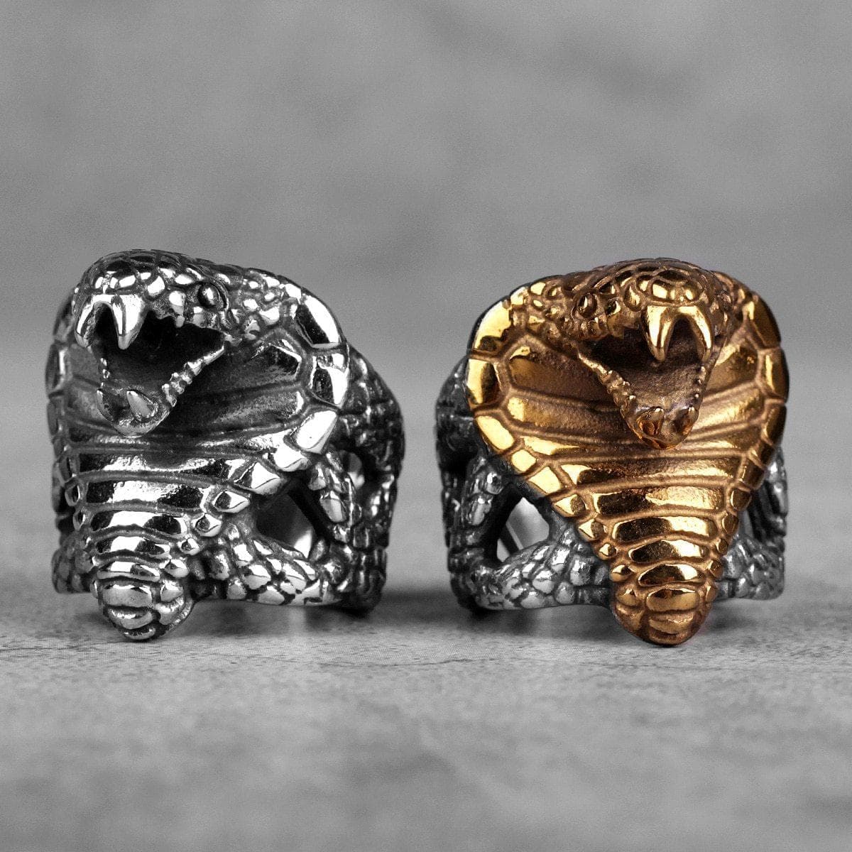 Ancient Egypt Cobra Goddess Stainless Steel Ring