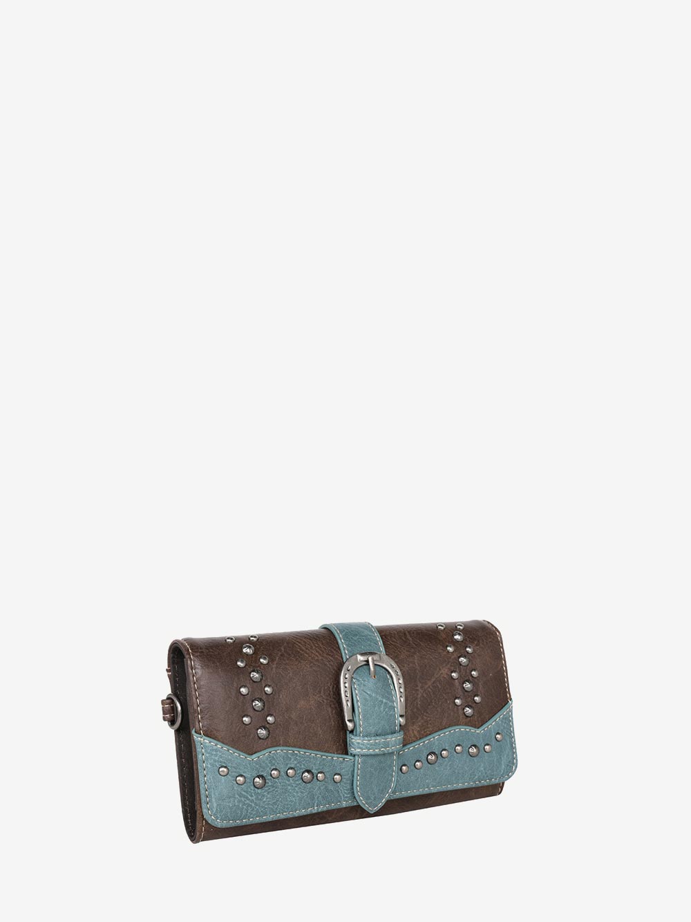 Montana West Buckle Studded Wallet