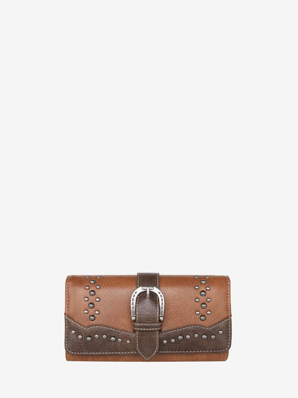 Montana West Buckle Studded Wallet