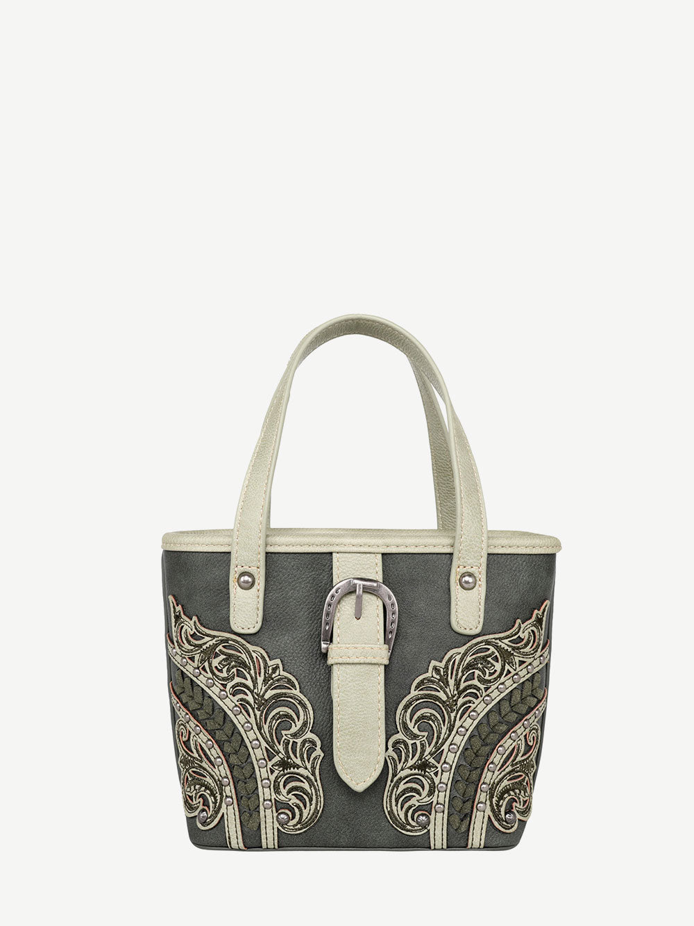Montana West Cut-Out Floral Buckle Crossbody Mini Tote