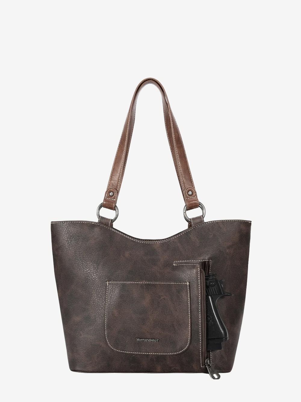 Montana West Cut-Out Boot Scroll Concealed Carry Tote Bag