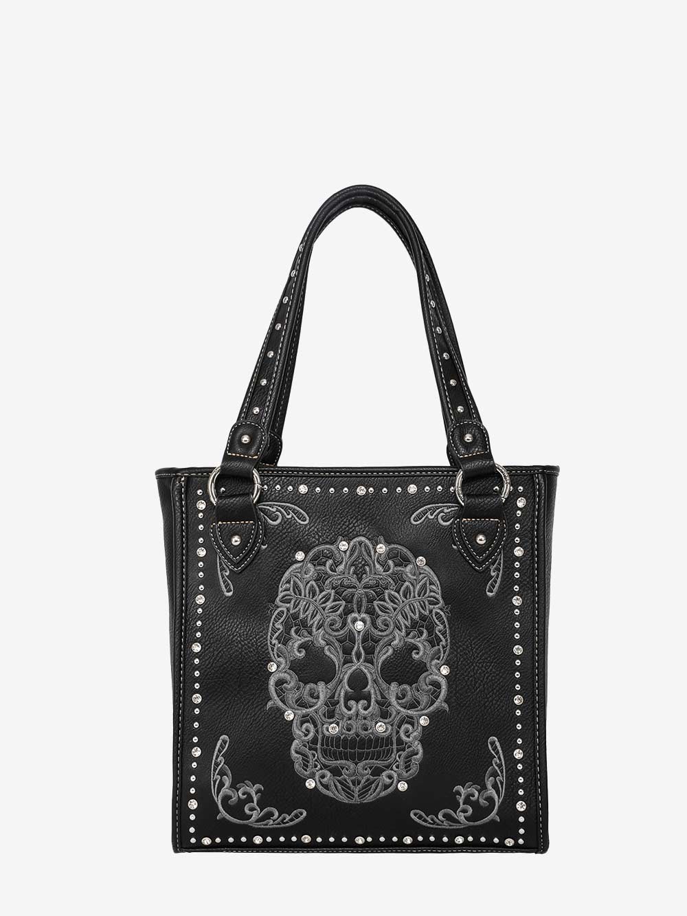 Montana West Embroidered Sugar Skull Concealed Carry Tote